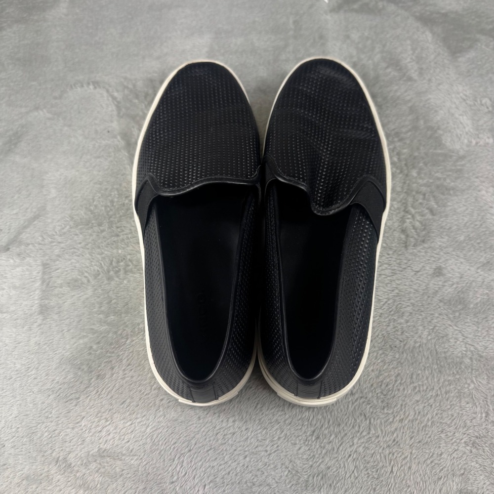 Vince Blair Black Perforated Leather Slip On Platform Sneakers Womens 8.5 M - Picture 8 of 10